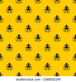 Octopus pattern seamless vector repeat geometric yellow for any design