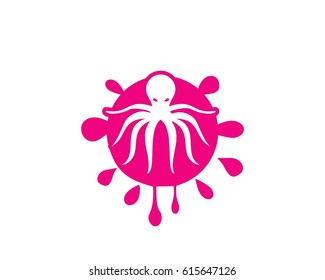 Octopus purple ink