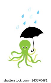 octopus in rain