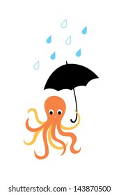 octopus in rain