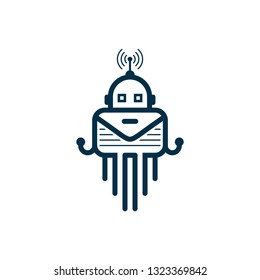octopus robot logo vector