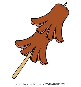 octopus sausages illustration hand drawn isolated vector