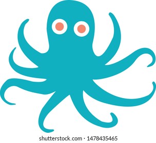 Octopus sea food trendy icon on white background for web graphic