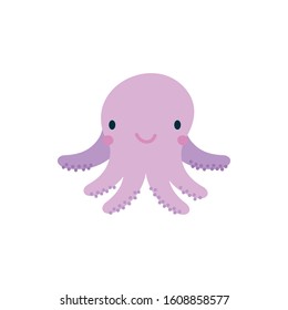 octopus sea life animal isolated icon vector illustration design