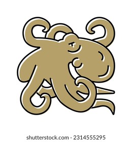 octopus seafood color icon vector. octopus seafood sign. isolated symbol illustration