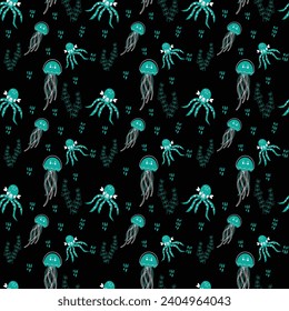 Octopus seamless pattern design for print