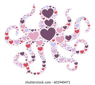 octopus  shape vector design illustration