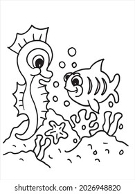 OCTOPUS AND SHARK HALLOWEEN COLORING PAGE,HUNTING DESIGN,FISH T SHIRT COLORING,