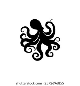 Octopus silhouette icon vector design.