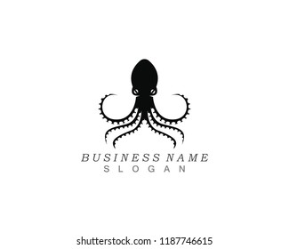Octopus Silhouette Vector Graphics