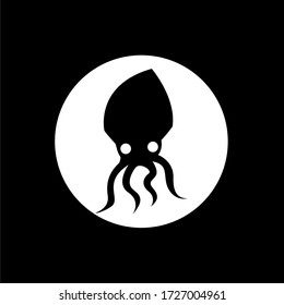 octopus silhouette with white background