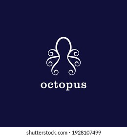 Octopus Simple Flat Icon Logo