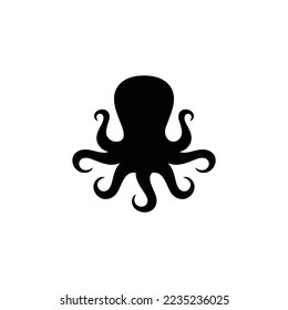 Octopus simple flat icon vector