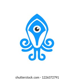 Octopus Simple Logo Design Inspiration