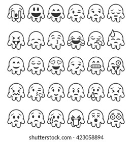 Octopus Smiley & Emoticon Icon Sets