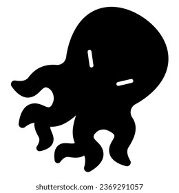 Octopus solid icon, worldwildlife concept, octopus vector sign on white background, octopus glyph style for mobile concept and web design. Vector graphics