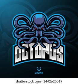 Octopus sport mascot logo design