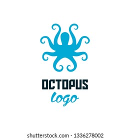 Octopus squid logo template