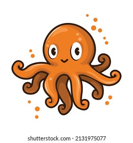 Octopus and squid vector character illustration