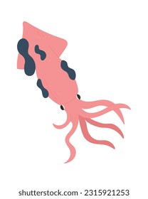 Octopus Suffer From Waste Vector Illustration