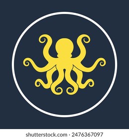 Octopus symbol beautiful background abstract vector illustration design