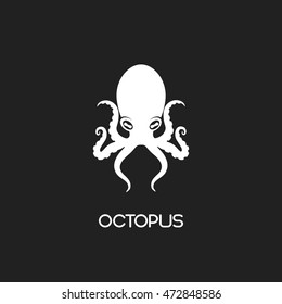 Octopus Symbol Icon or Logo Template.