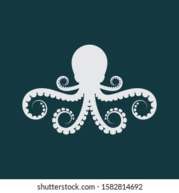Octopus symbol vector icon illustration design