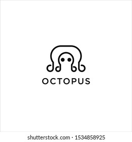 Octopus Symbol Vector Logo Template Design.