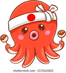 Octopus Takoyaki Squid vector illustration