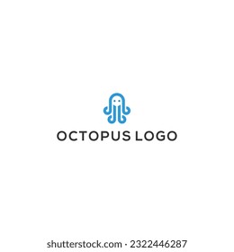 ilustración vectorial de diseño de logotipo digital de tecnología octopus	