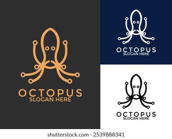 Octopus Tech logo design vector, Octopus Network logo design template