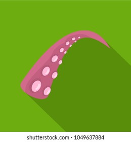 Octopus tentacle icon. Flat illustration of octopus tentacle vector icon for web