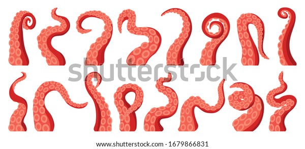 Octopus of tentacle isolated cartoon icon. Sea squid\
vector cartoon set icon. Vector illustration octopus of tentacle on\
white background .