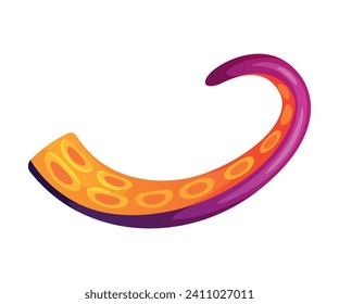 Octopus Tentacle as Limb of Ocean Creature Vector Illustration