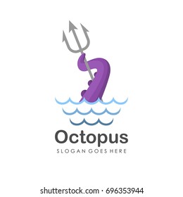 Octopus Tentacle Logo Design Templte