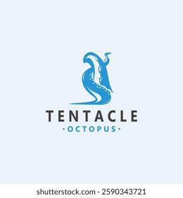 Octopus tentacle logo image design ocean animal vintage illustration