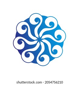 octopus tentacle logo vector image