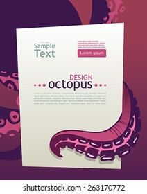 Octopus tentacle. Place for your text