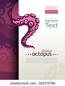 Octopus tentacle. Place for your text