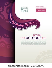 Octopus tentacle. Place for your text