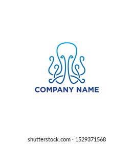 Octopus tentacle Vector Logo Design