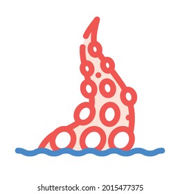vector de icono de color de tentáculos de pulpo. signo de tentáculos de pulpo. ilustración de símbolo aislado