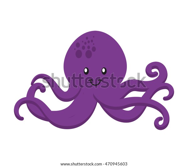 Octopus Tentacles Isolated Icon Vector Illustration Stock Vector ...