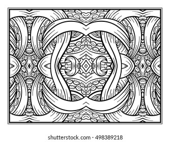 Octopus tentacles ornamental coloring page for art therapy