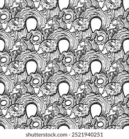 octopus tentacles seamless texture draw vector