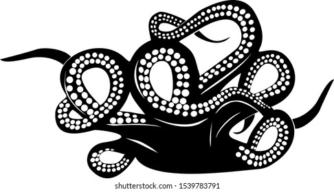 Octopus Tentacles Vector Ocean monster