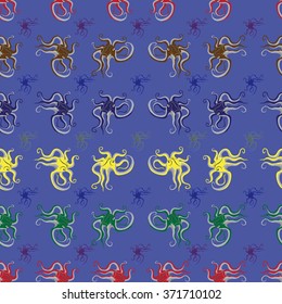 Octopus texture. Simple seamless pattern. Vector illustration. Background texture for banner, card, poster, identity,web design.