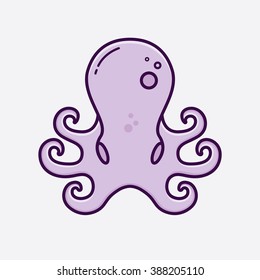 Octopus in vector