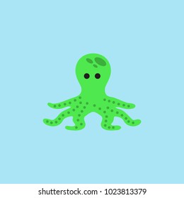 Octopus, vector cartoon illustration Octopus,