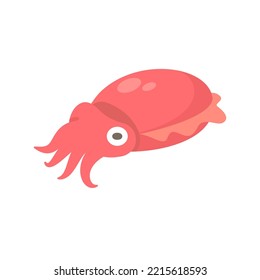 Octopus vector. cute animal face design for kids